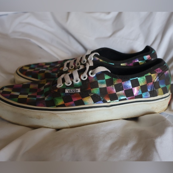 Vans Multicolor Checkered Women's Shoes - Picture 1 of 8